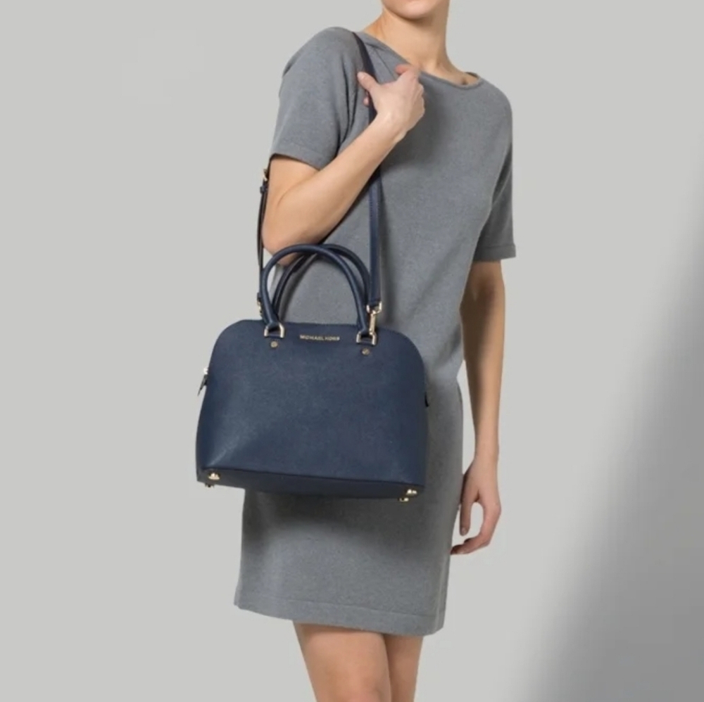 Michael Kors Navy Blue Satchel Bag